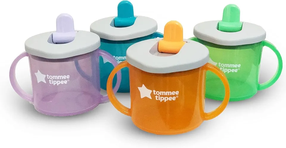 tommee-tippee-first-cup-vaso-de-transici-n-190-ml-4-m-boquilla-abatible-de-flujo image 1