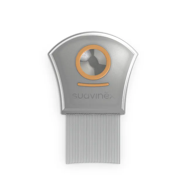 suavinex-lendrera-piojos-y-liendres-con-lupa-acero-inoxidable-p-as-dobles-microc image 1