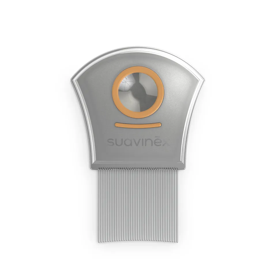 suavinex-lendrera-piojos-y-liendres-con-lupa-acero-inoxidable-p-as-dobles-microc image 1