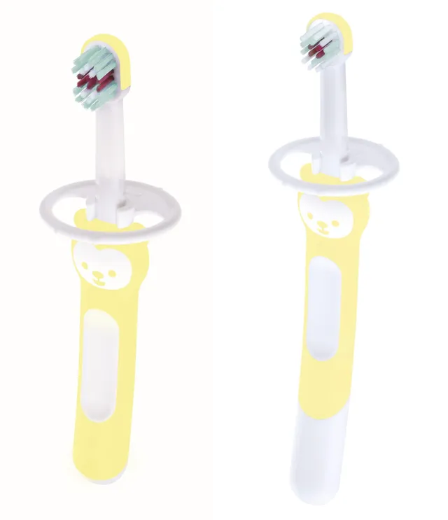 mam-set-de-2-cepillos-de-dientes-de-aprendizaje-para-beb-extra-largo-para-limpie image 1