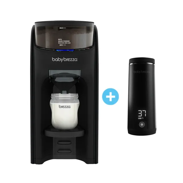 baby-brezza-set-formula-pro-advanced-black-superfast-portable-bottle-warmer-pack image 1