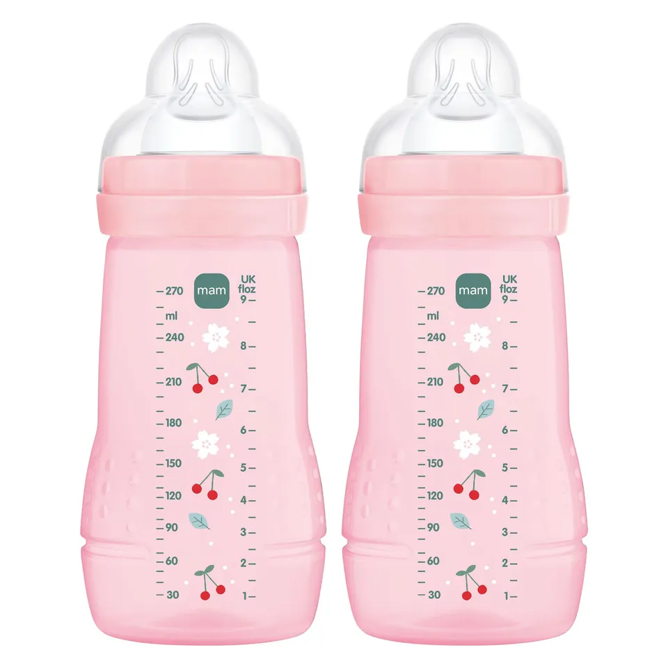 mam-easy-active-biber-n-270-ml-pack-2-uds-2-4-meses-rosa-brillante-tetina-flujo- image 1