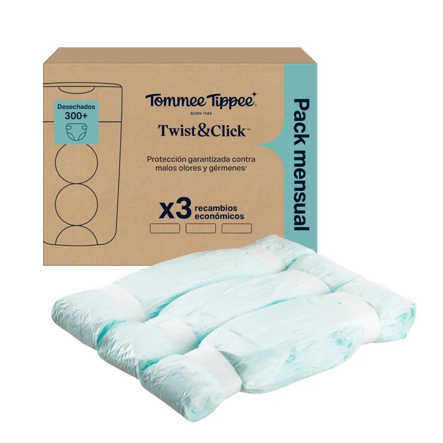 tommee-tippee-twist-click-recambios-para-contenedor-de-pa-ales-pack-de-3-l-minas image 1