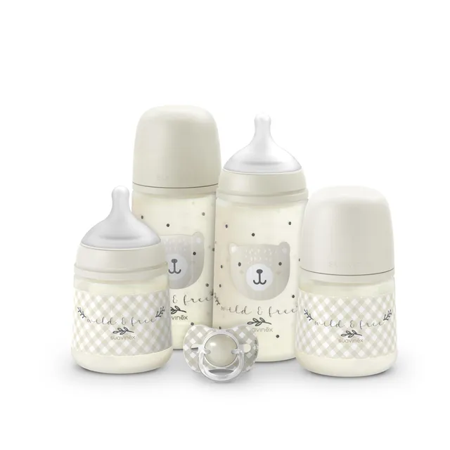 suavinex-set-biberones-reci-n-nacido-wild-free-beige-pack-regalo-5-piezas-2-x-27 image 1