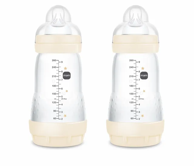 mam-easy-start-anti-colic-pack-2-biberones-260-ml-2-4-meses-tetina-2-de-flujo-me image 1