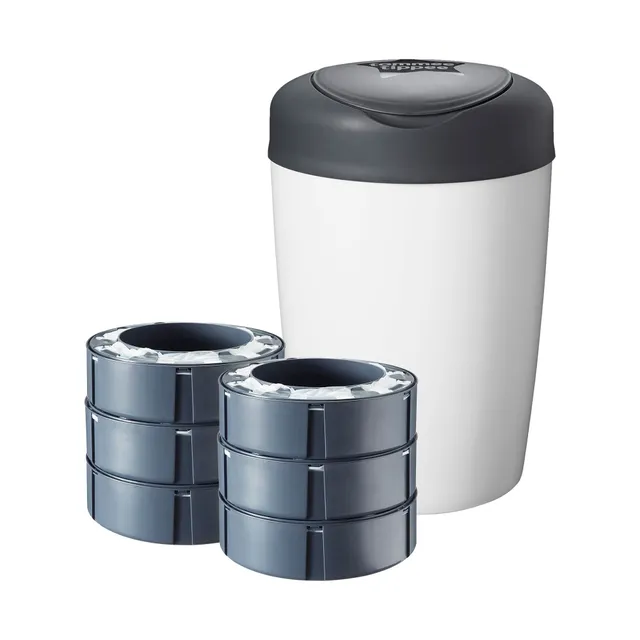 tommee-tippee-simplee-sangenic-contenedor-de-pa-ales-con-cartucho-greenfilm-anti image 1