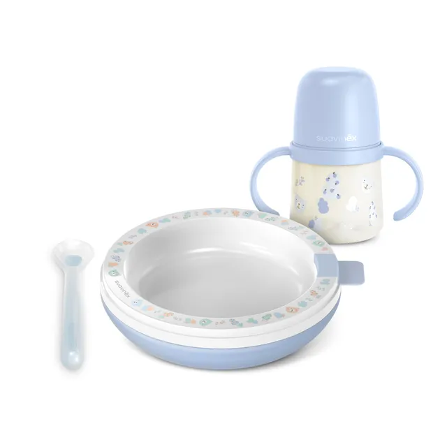 suavinex-vajilla-beb-wild-free-azul-con-plato-t-rmico-430-ml-vaso-de-aprendizaje image 1