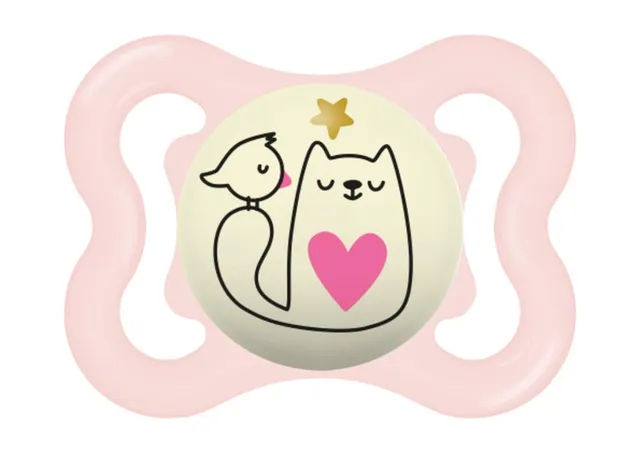 mam-chupete-supreme-para-beb-s-2-6-meses-rosa-brillante-con-escudo-ventilado-que image 1