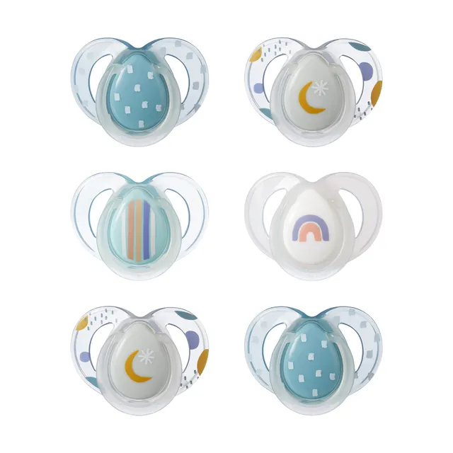 tommee-tippee-nighttime-pack-de-6-chupetes-luminosos-que-brillan-en-la-oscuridad image 1