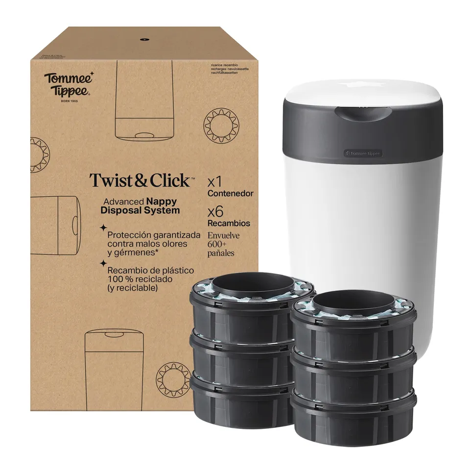 tommee-tippee-twist-and-click-contenedor-avanzado-para-pa-ales-con-6-recambios-g image 1