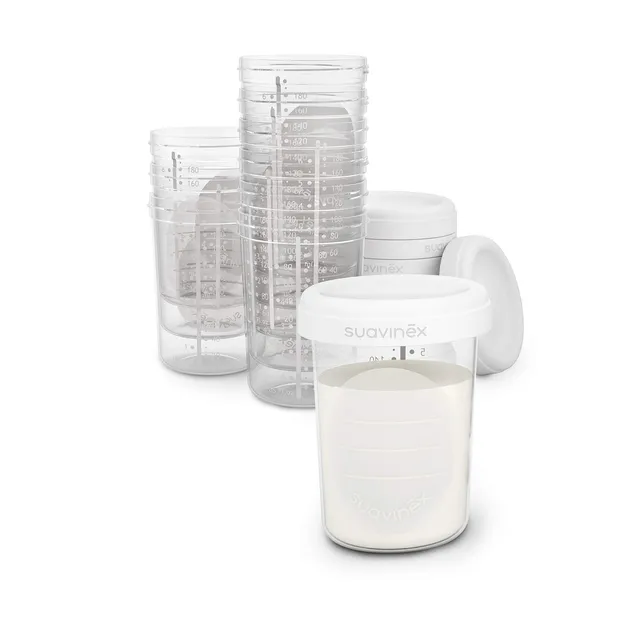 suavinex-tarritos-almacenaje-leche-materna-200-ml-pack-de-10-botes-herm-ticos-si image 1