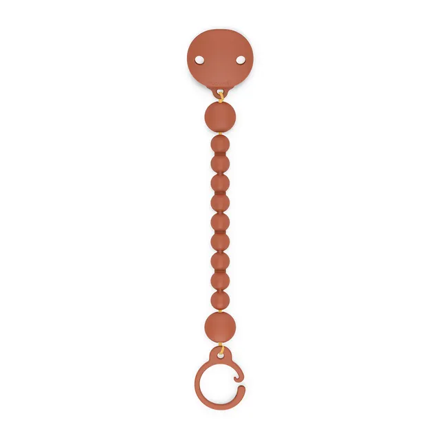 suavinex-chupetero-broche-pinza-de-silicona-colour-essence-teja-cadena-de-silico image 1