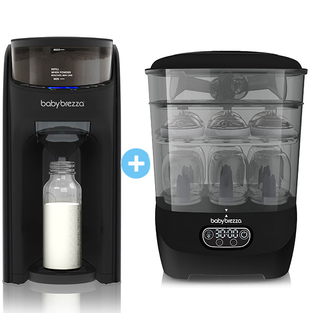baby-brezza-set-formula-pro-advanced-black-sterilizer-dryer-advanced-pack-prepar image 1