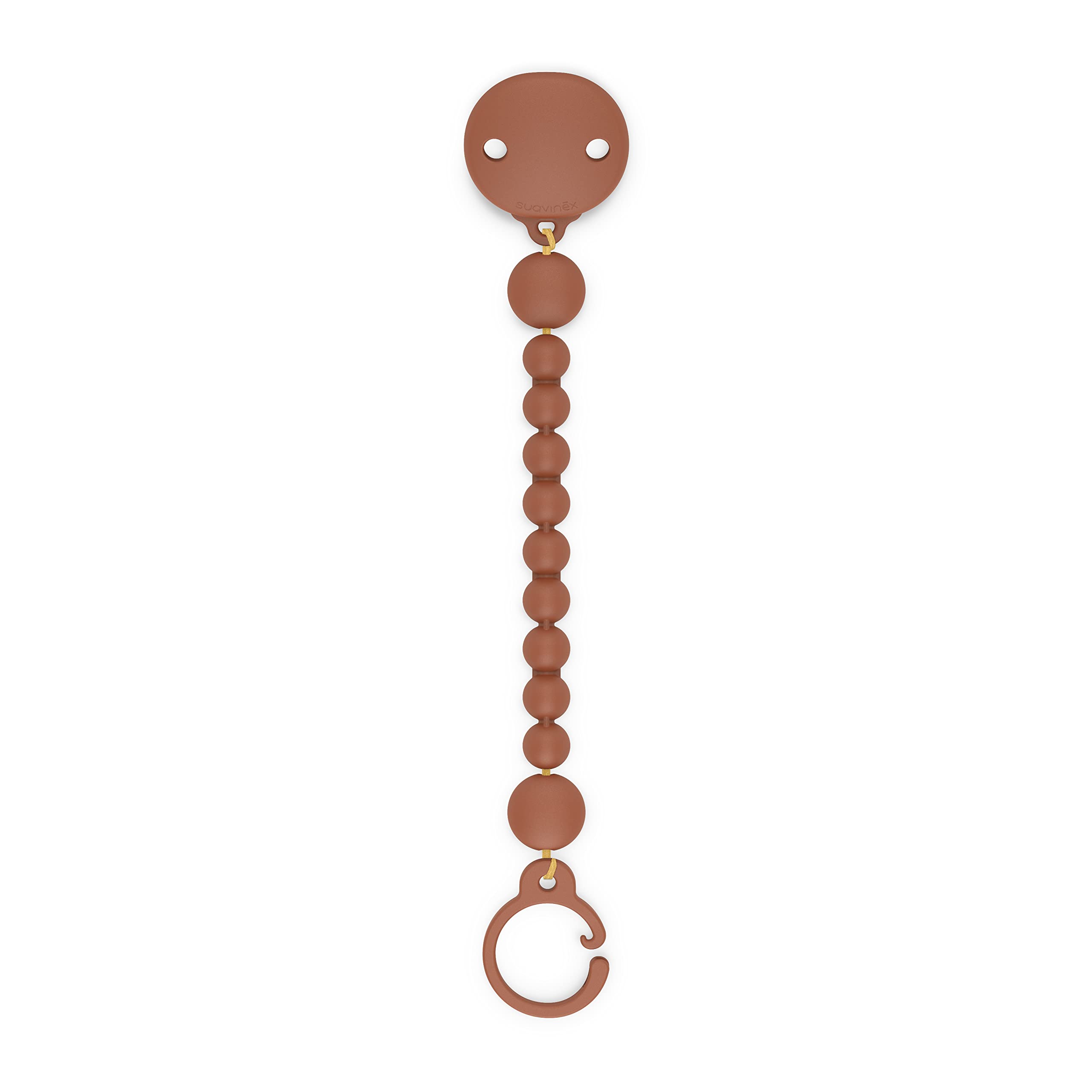 suavinex-chupetero-broche-pinza-de-silicona-colour-essence-teja-cadena-de-silico image 1