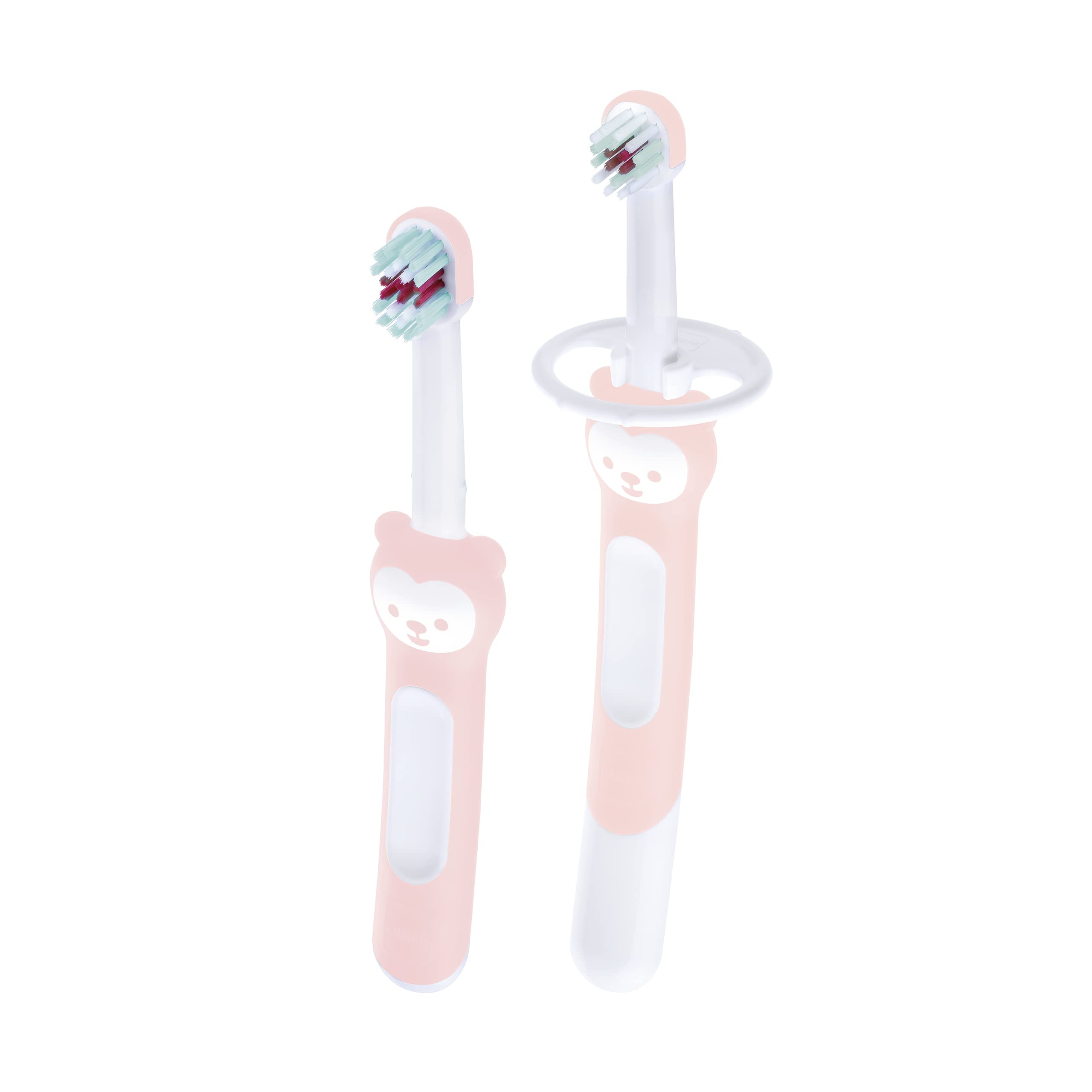 mam-learn-to-brush-set-set-de-2-cepillos-de-dientes-para-beb-con-mango-largo-com image 1