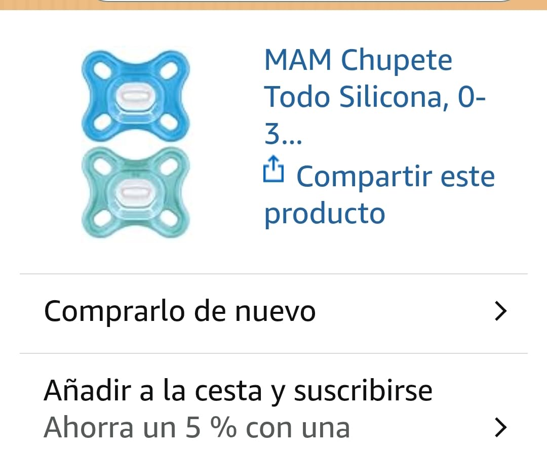 Buen chupete para los primeros meses