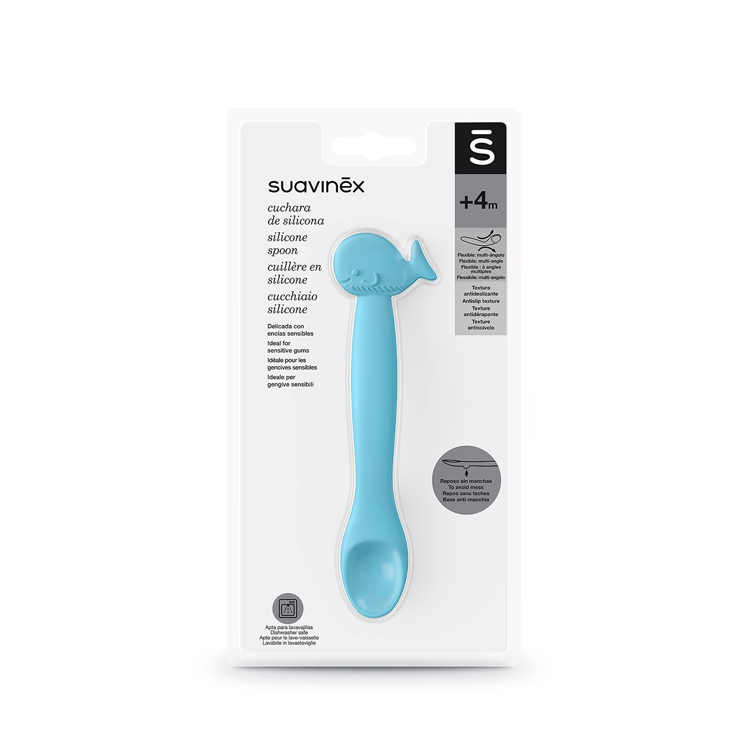 suavinex-cuchara-de-silicona-de-aprendizaje-4-meses-flexible-mango-largo-antides image 2