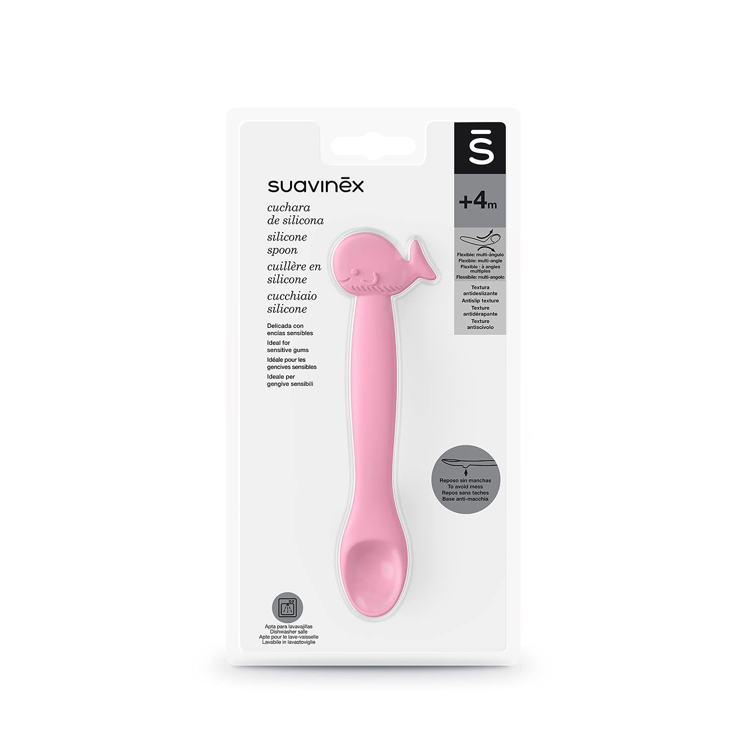 suavinex-cuchara-de-silicona-de-aprendizaje-4-meses-mango-largo-flexible-y-base--2 image 2