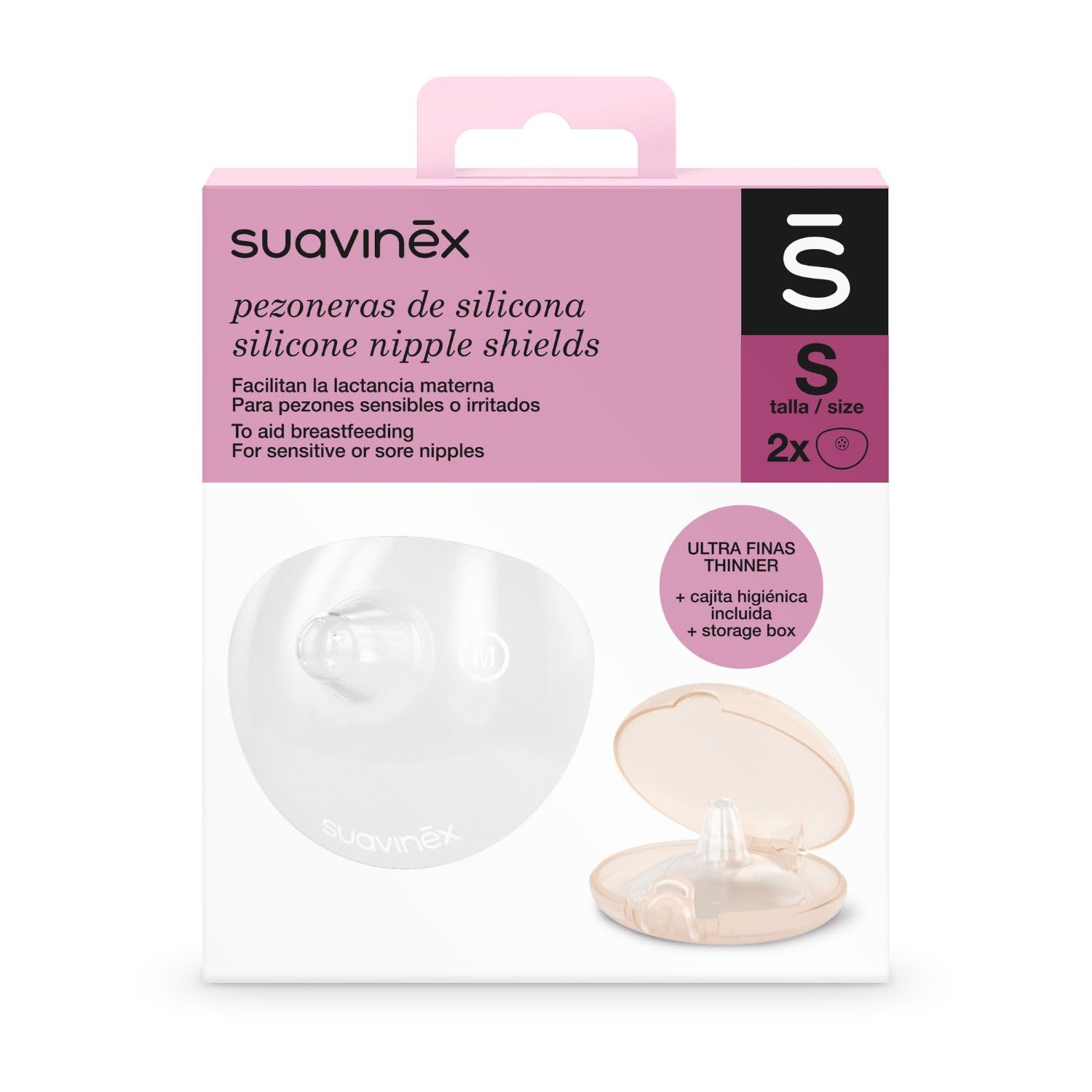 suavinex-pack-de-2-pezoneras-de-lactancia-de-silicona-talla-s-con-cajita-higi-ni image 3
