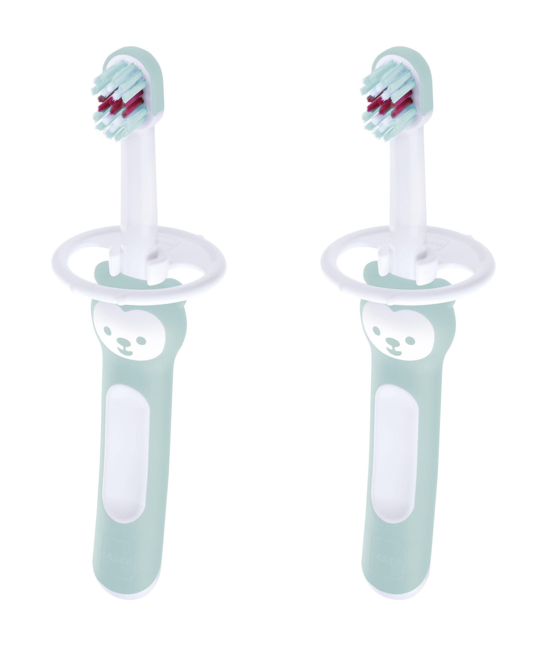 mam-set-2-cepillos-de-dientes-para-beb-de-mango-compacto-azul-primeros-dientes-e image 1