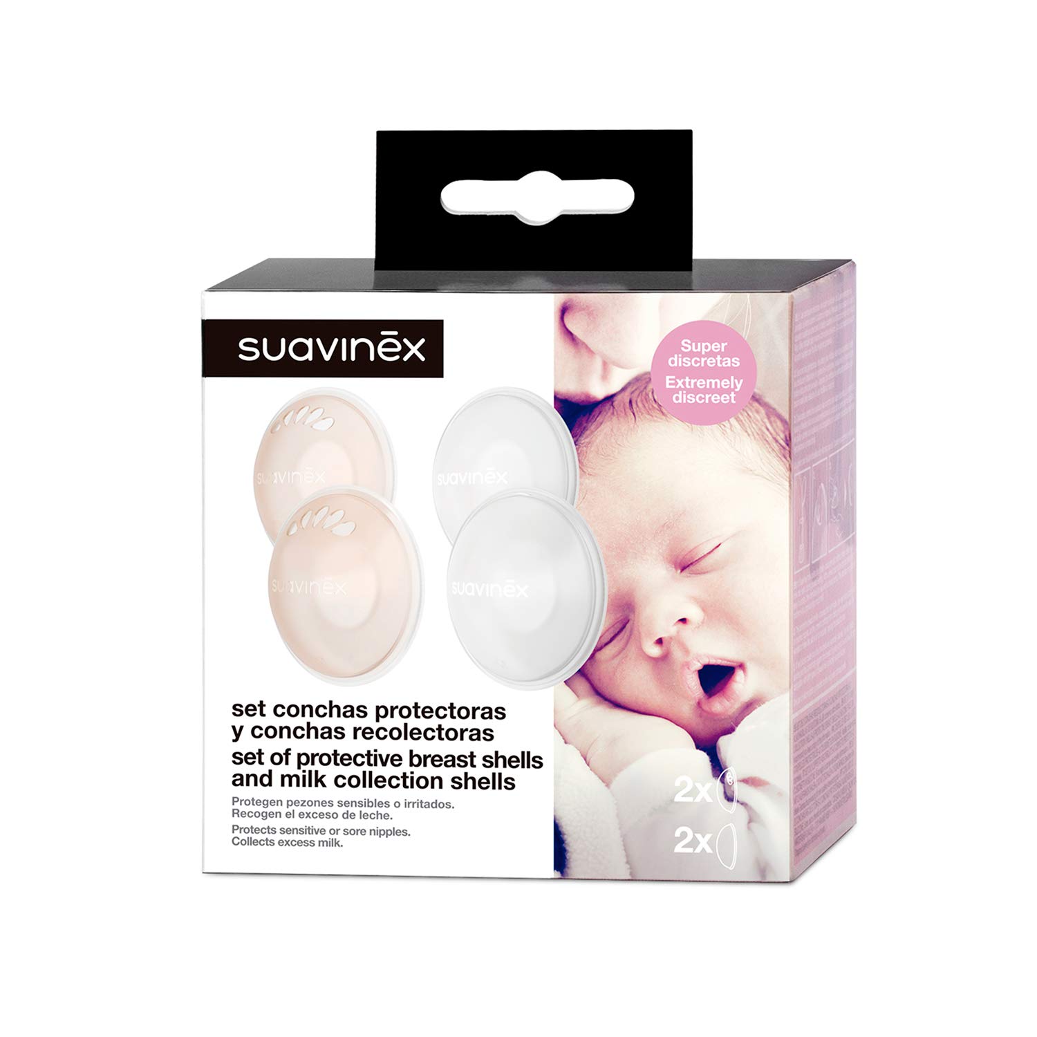 suavinex-set-4-conchas-de-lactancia-2-recolectoras-de-leche-materna-2-protectora image 4