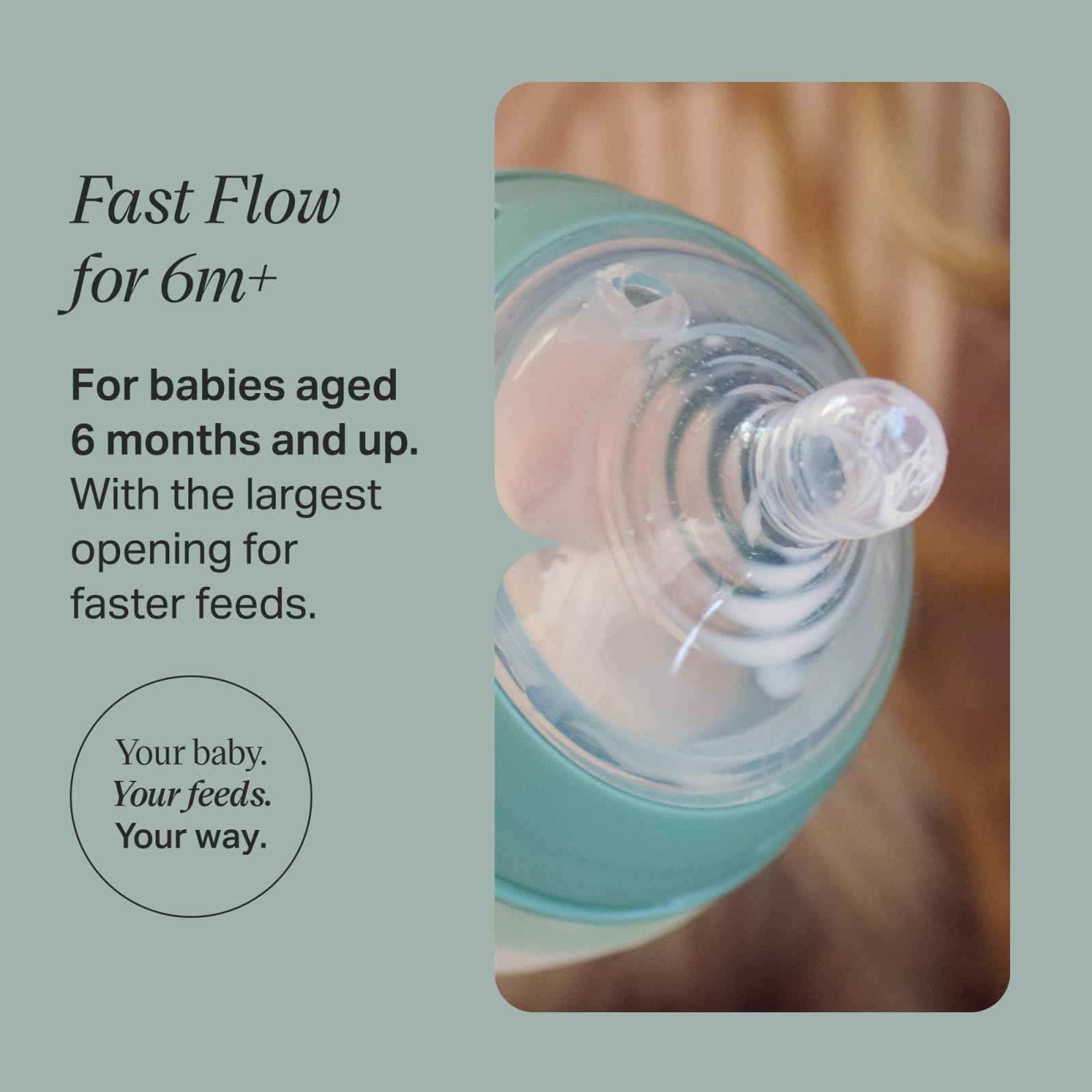 tommee-tippee-closer-to-nature-pack-2-tetinas-de-silicona-de-flujo-r-pido-para-b image 2