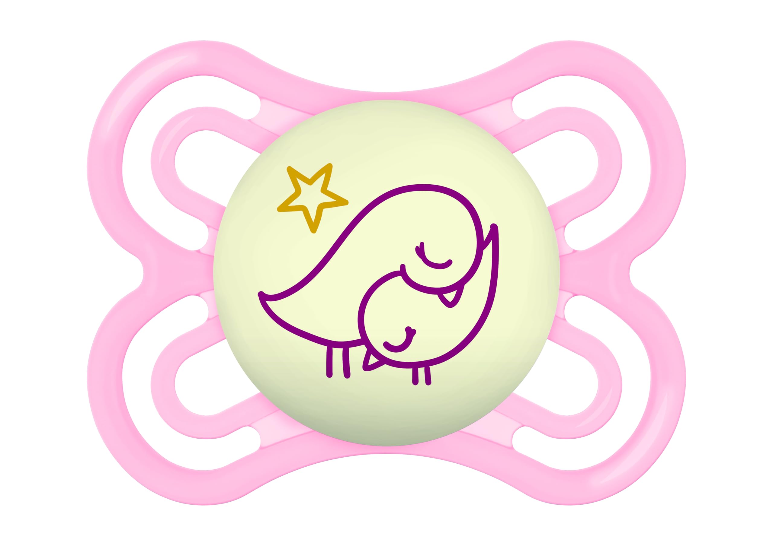 mam-perfect-chupete-2-6-meses-rosa-brillante-1-ud-brilla-en-la-oscuridad-tetina- image 1