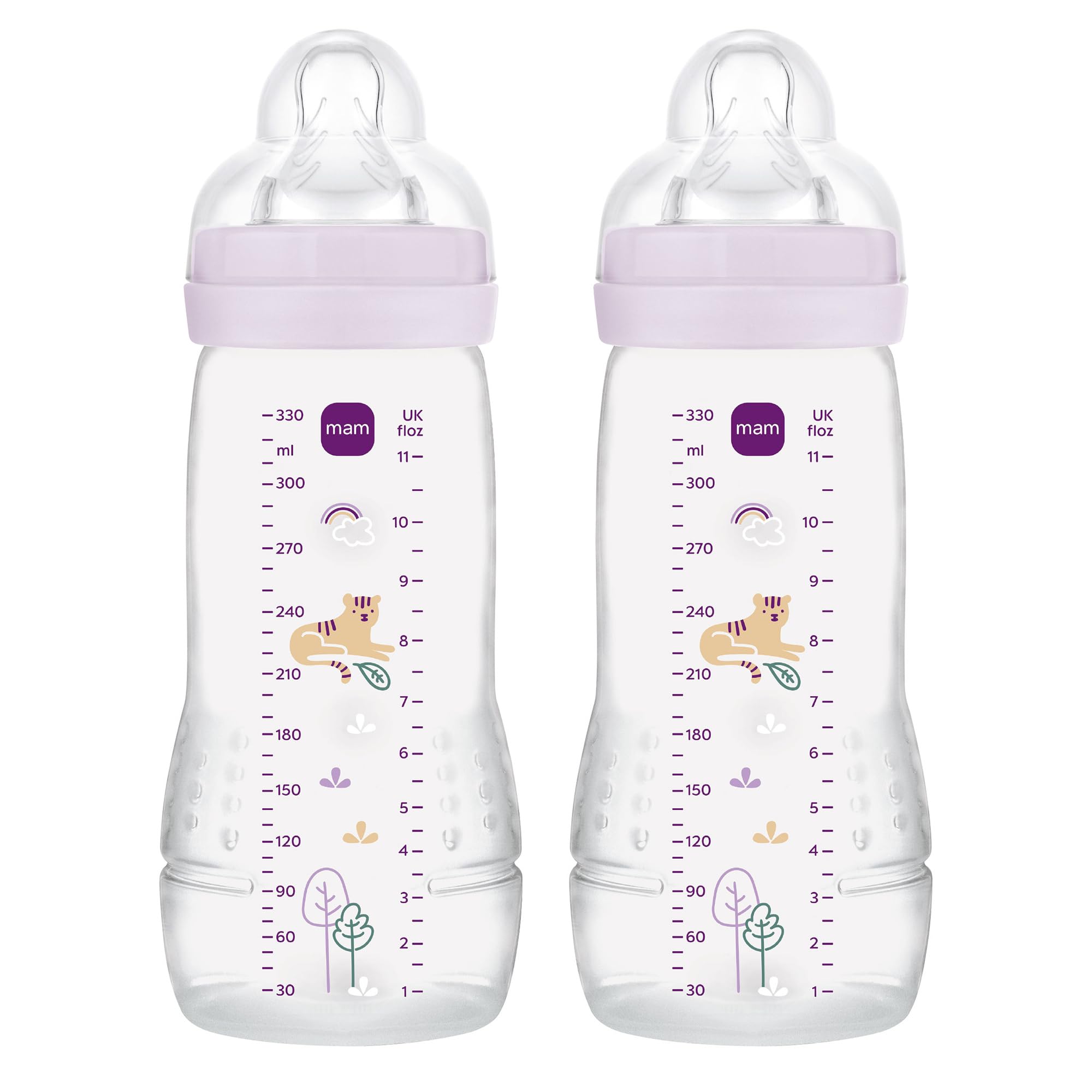 mam-easy-active-pack-2-biberones-de-330-ml-con-tetina-3-de-flujo-r-pido-skinsoft image 1