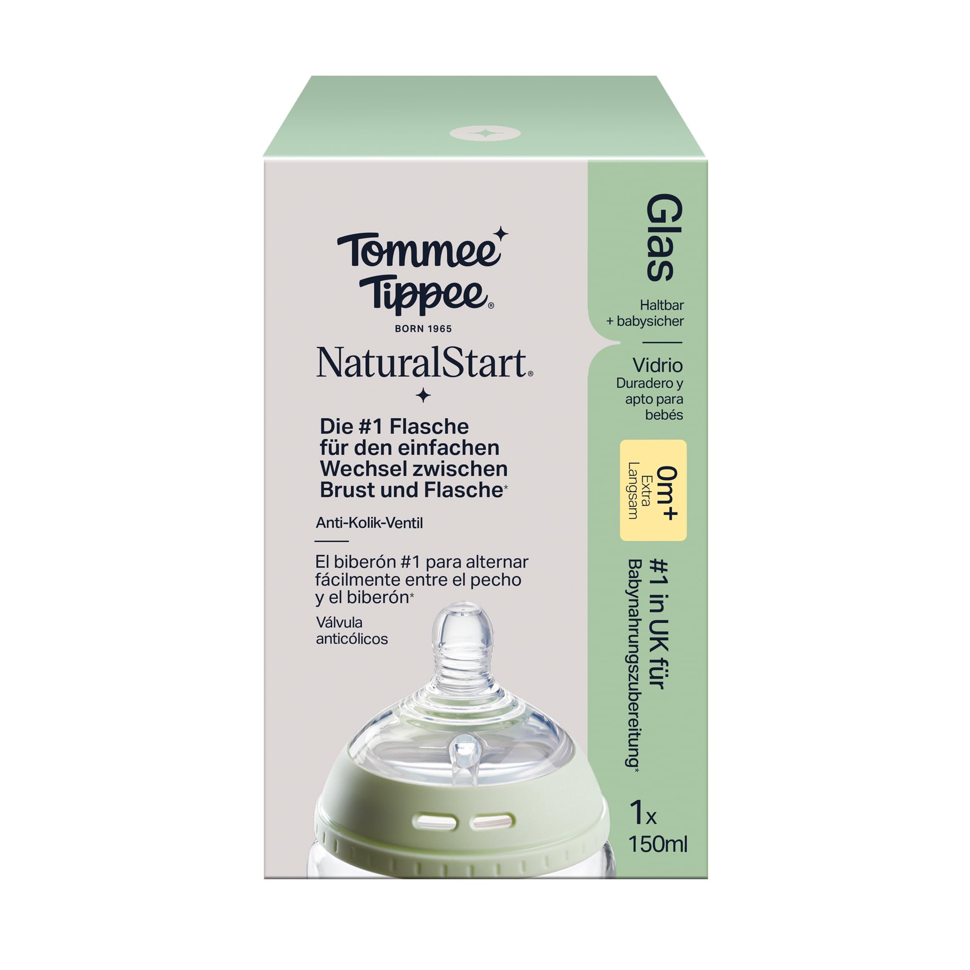tommee-tippee-biber-n-antic-licos-natural-start-150-ml-0m-vidrio-de-borosilicato image 2