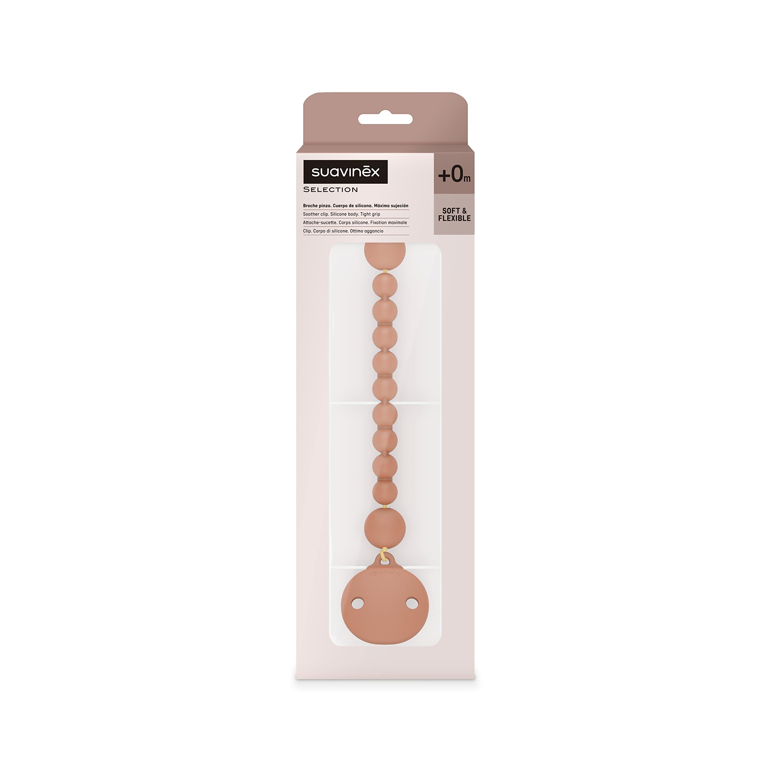 suavinex-chupetero-broche-pinza-de-silicona-colour-essence-teja-cadena-de-silico image 2