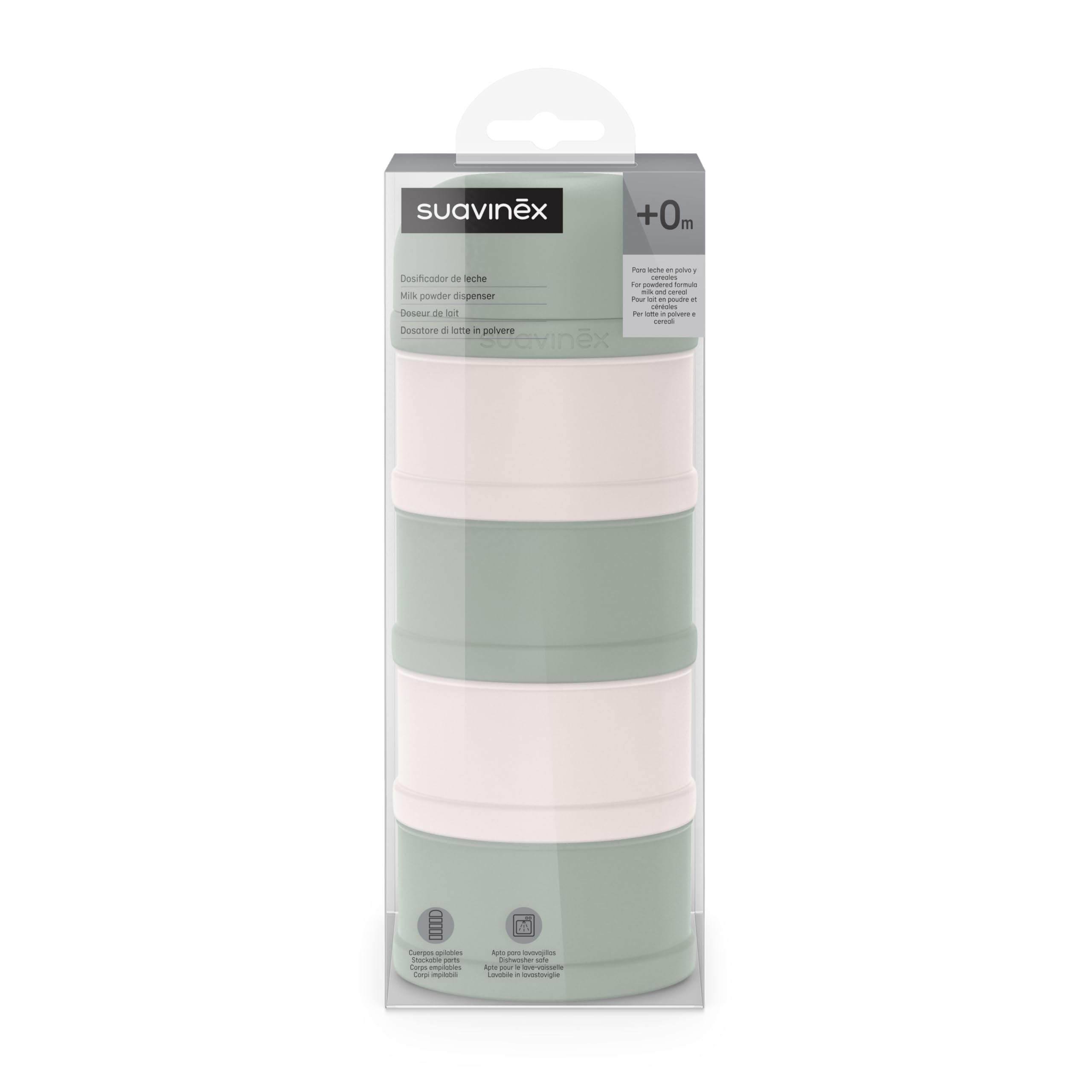 suavinex-dosificador-de-leche-en-polvo-cereales-y-snacks-verde-4-compartimentos- image 4