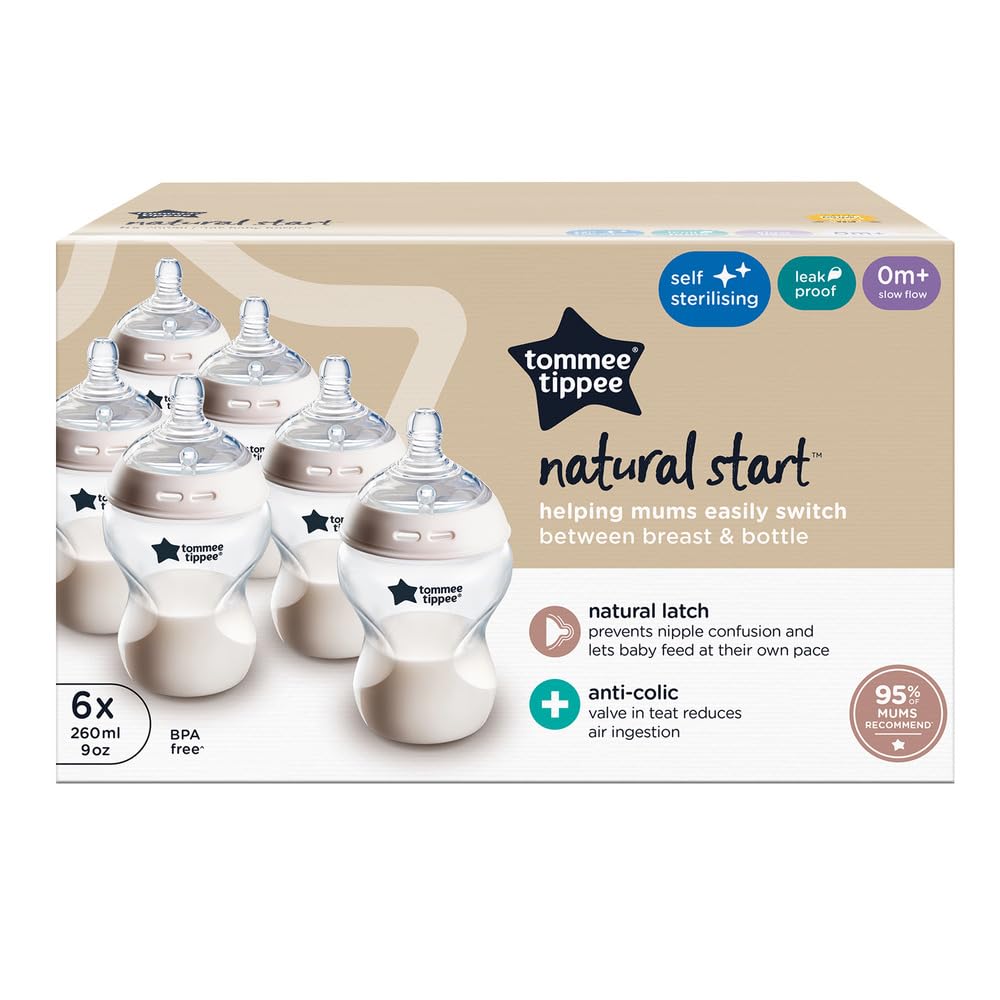 tommee-tippee-natural-start-biber-n-antic-licos-260-ml-pack-de-6-con-tetina-anat image 2