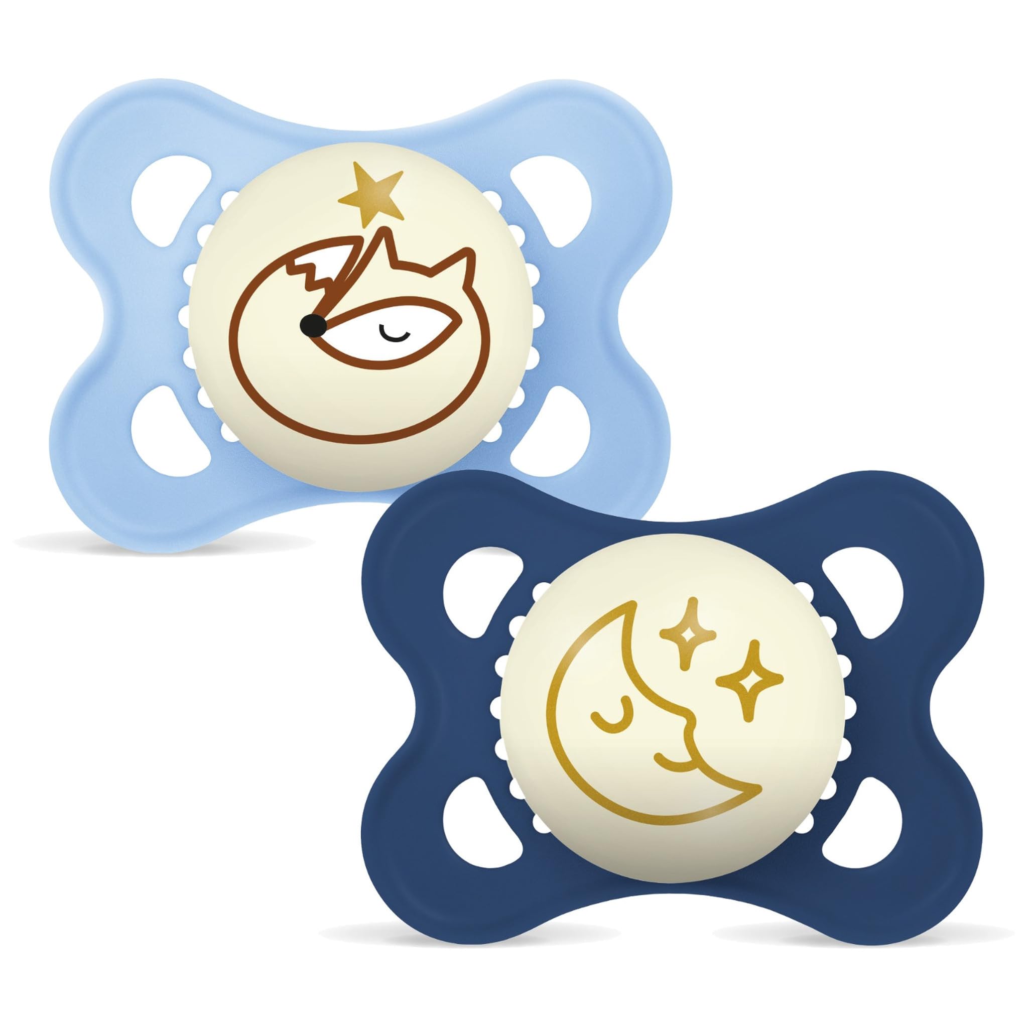 mam-original-chupete-noche-2-6-meses-2-uds-azul-mate-tetina-sim-trica-skinsoft-s image 1