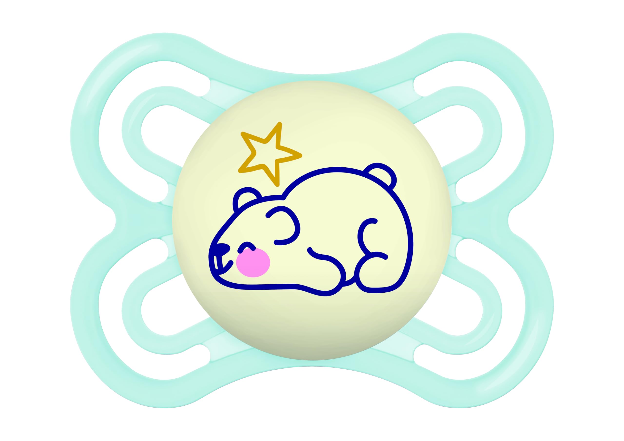 mam-perfect-chupete-2-6-meses-azul-brillante-1-ud-brilla-en-la-oscuridad-tetina- image 1