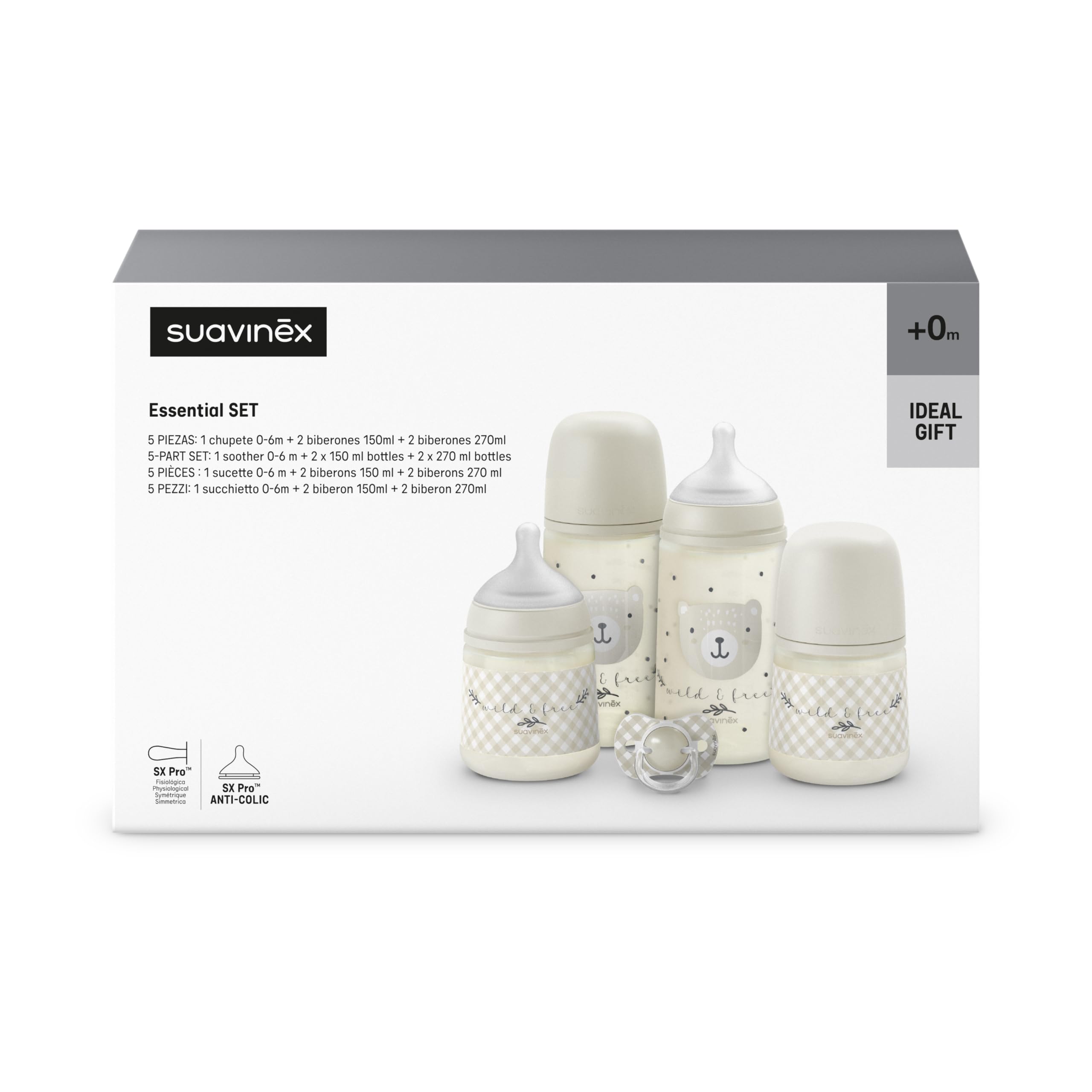 suavinex-set-biberones-reci-n-nacido-wild-free-beige-pack-regalo-5-piezas-2-x-27 image 5