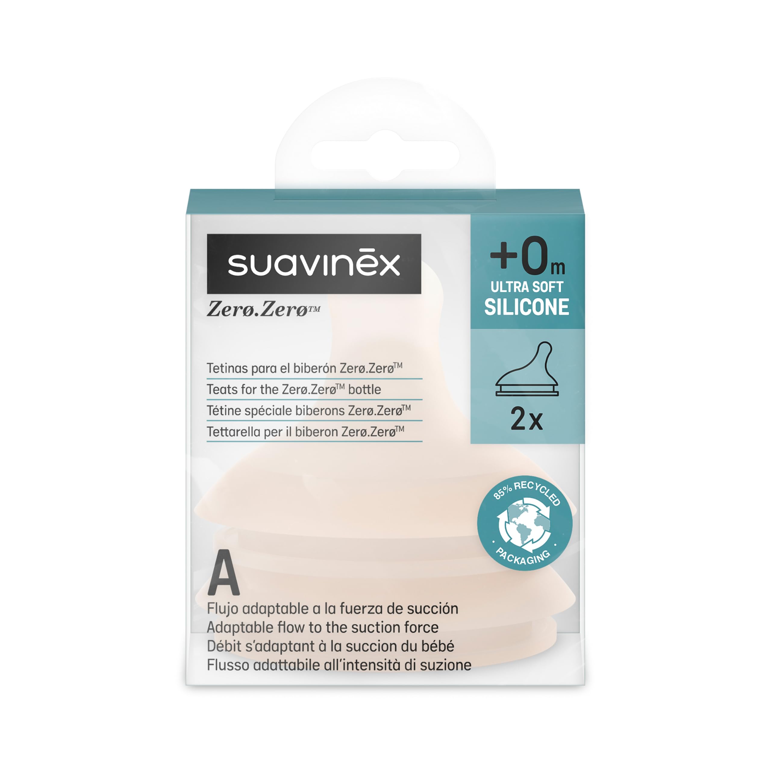 suavinex-tetinas-de-repuesto-zero-zero-pack-2-tetinas-de-flujo-adaptable-a-0-mes image 2