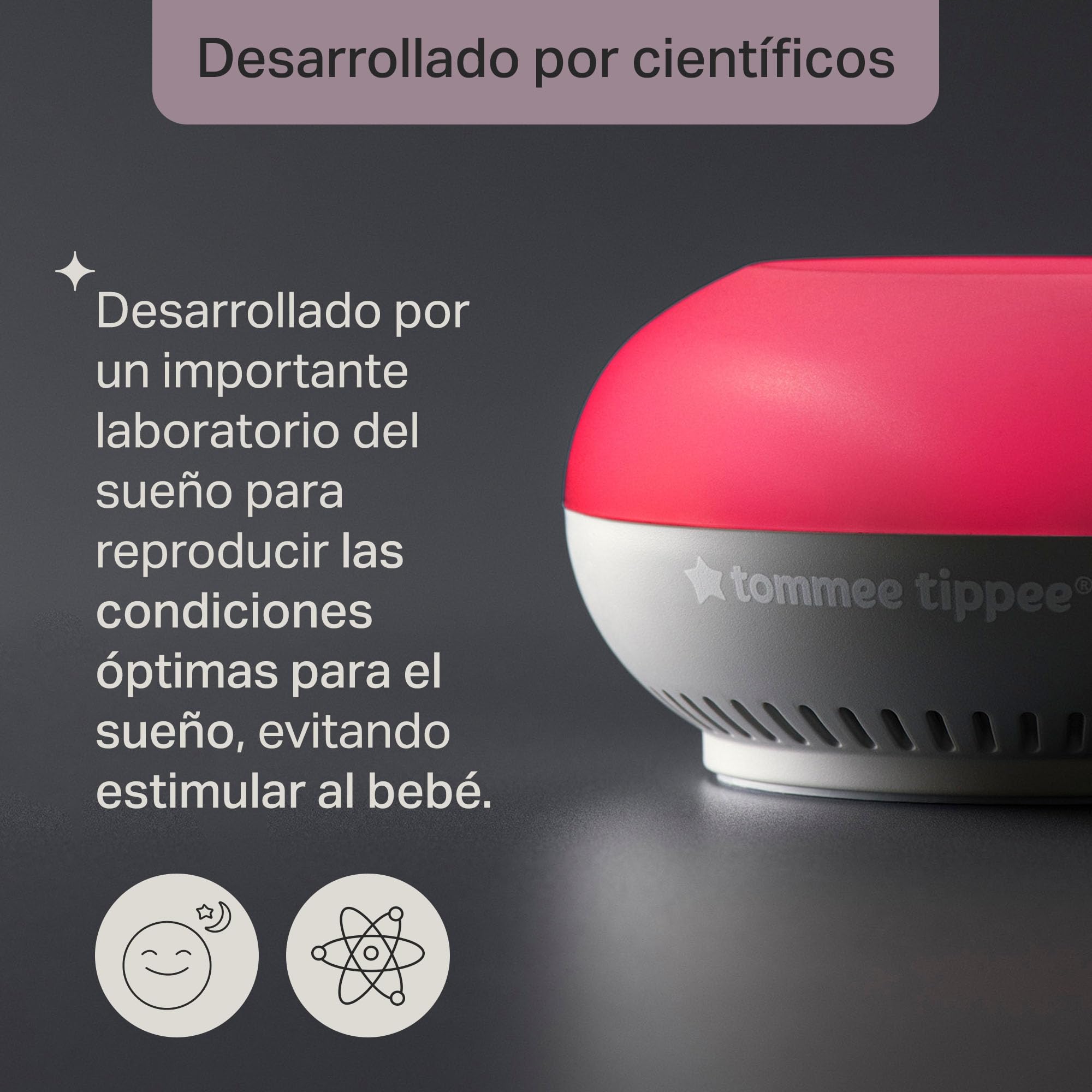 tommee-tippee-dreammaker-asistente-para-conciliar-el-sue-o-con-ruido-rosa-luz-ro image 4