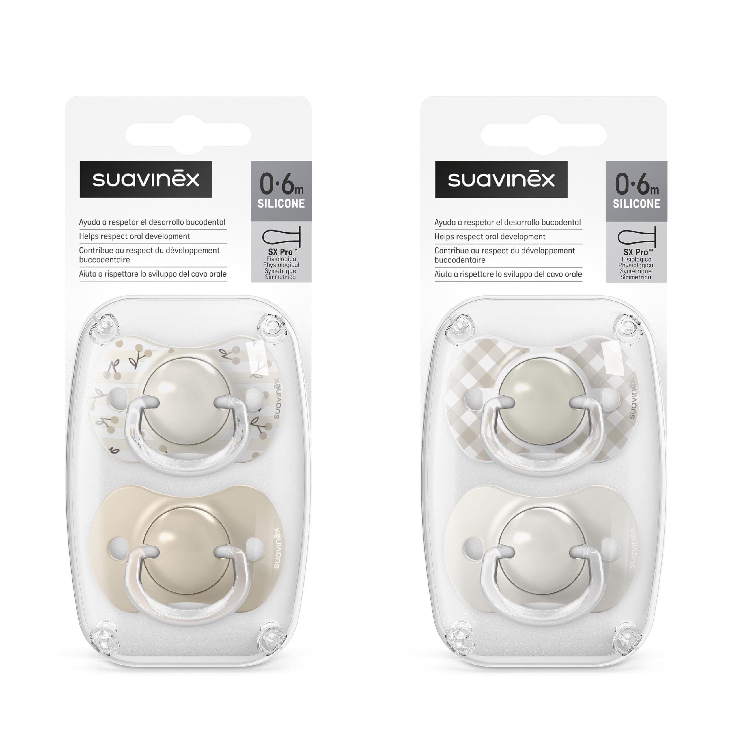 suavinex-sx-pro-pack-de-4-chupetes-0-6-meses-tetina-fisiol-gica-de-silicona-sim- image 5