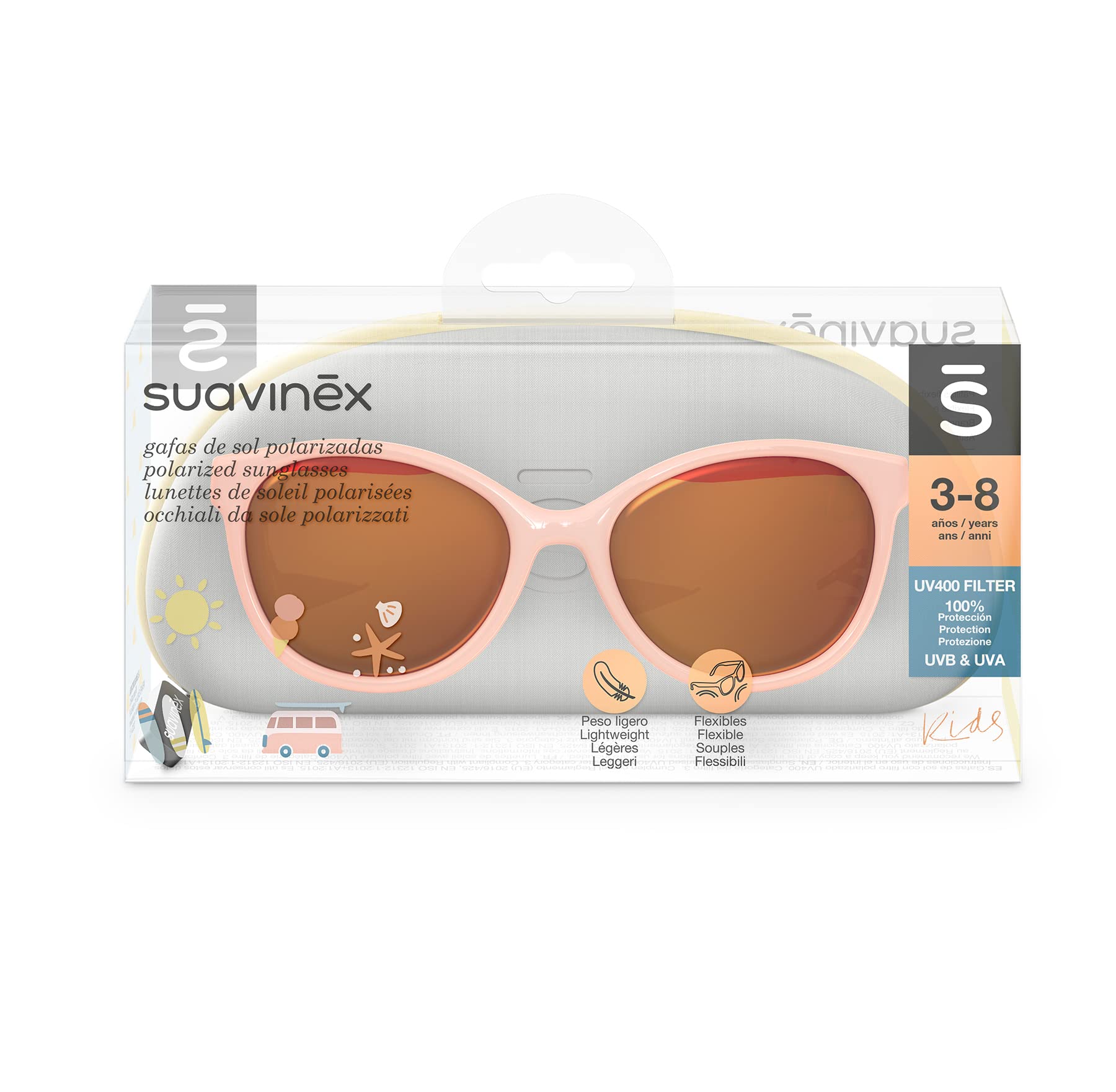 suavinex-gafas-de-sol-infantiles-polarizadas-uv400-3-8-a-os-color-apricot-con-fu image 2
