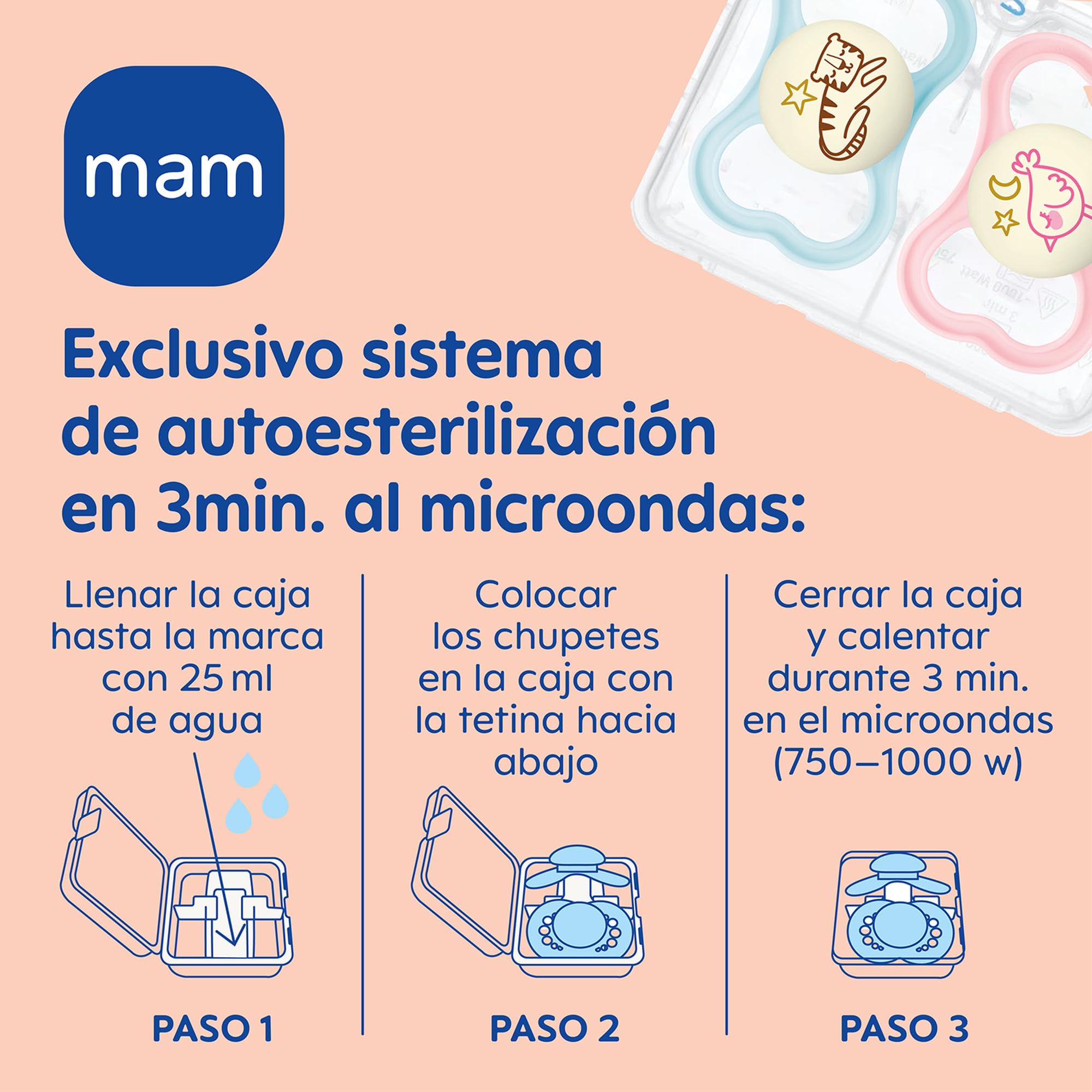 mam-supreme-pack-de-2-chupetes-16-meses-rosa-mate-escudo-ventilado-que-brilla-en image 7