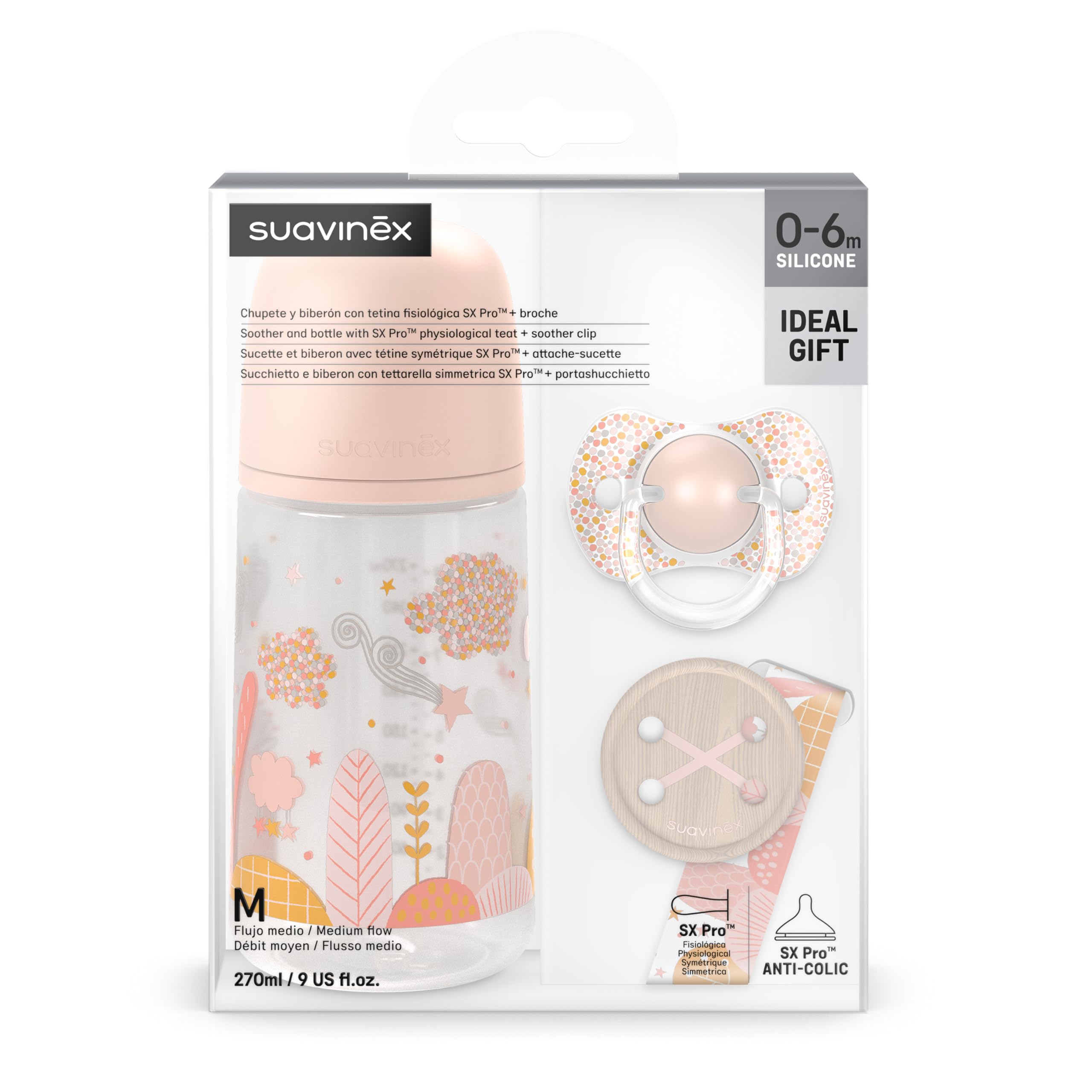 suavinex-pack-regalo-reci-n-nacido-dreams-rosa-biber-n-antic-lico-270-ml-flujo-m image 2