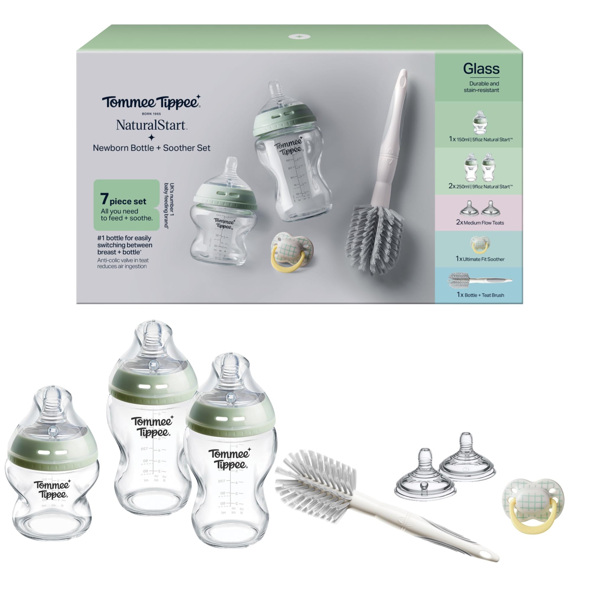 tommee-tippee-closer-to-nature-kit-de-inicio-reci-n-nacido-con-biberones-de-cris image 1