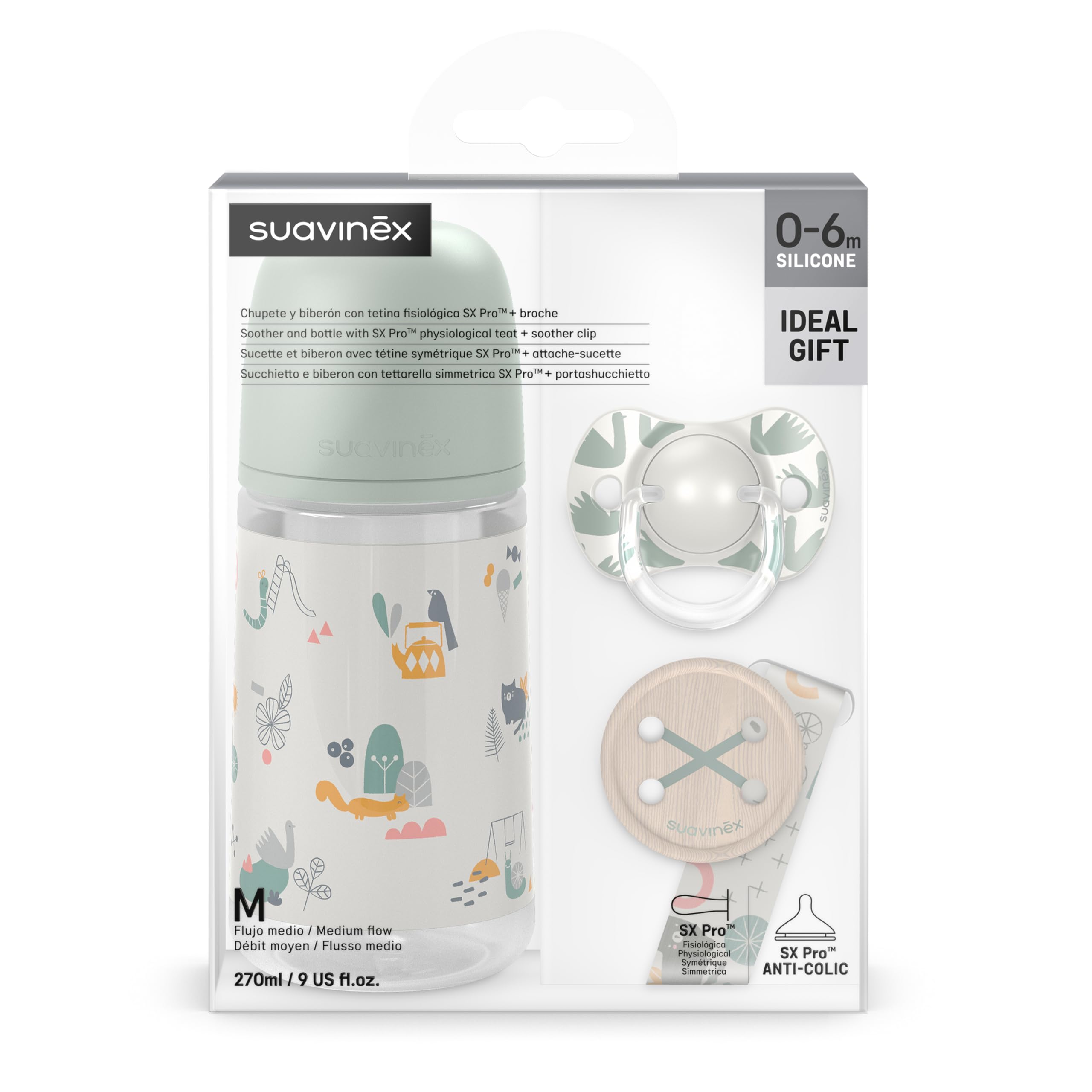 suavinex-pack-regalo-beb-reci-n-nacido-walk-verde-biber-n-antic-lico-270-ml-fluj image 2