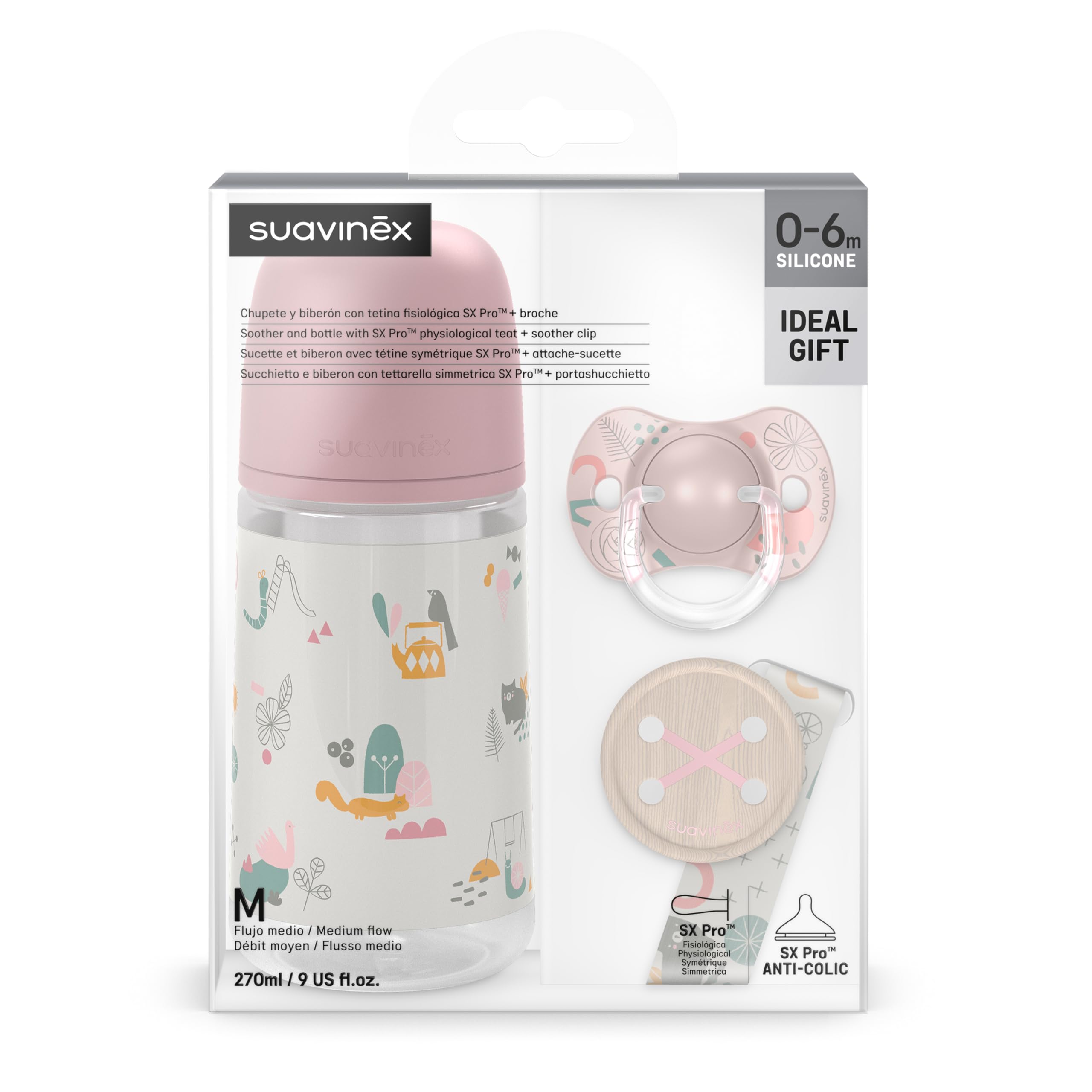 suavinex-pack-reci-n-nacido-walk-rosa-biber-n-antic-lico-270-ml-flujo-medio-chup image 2