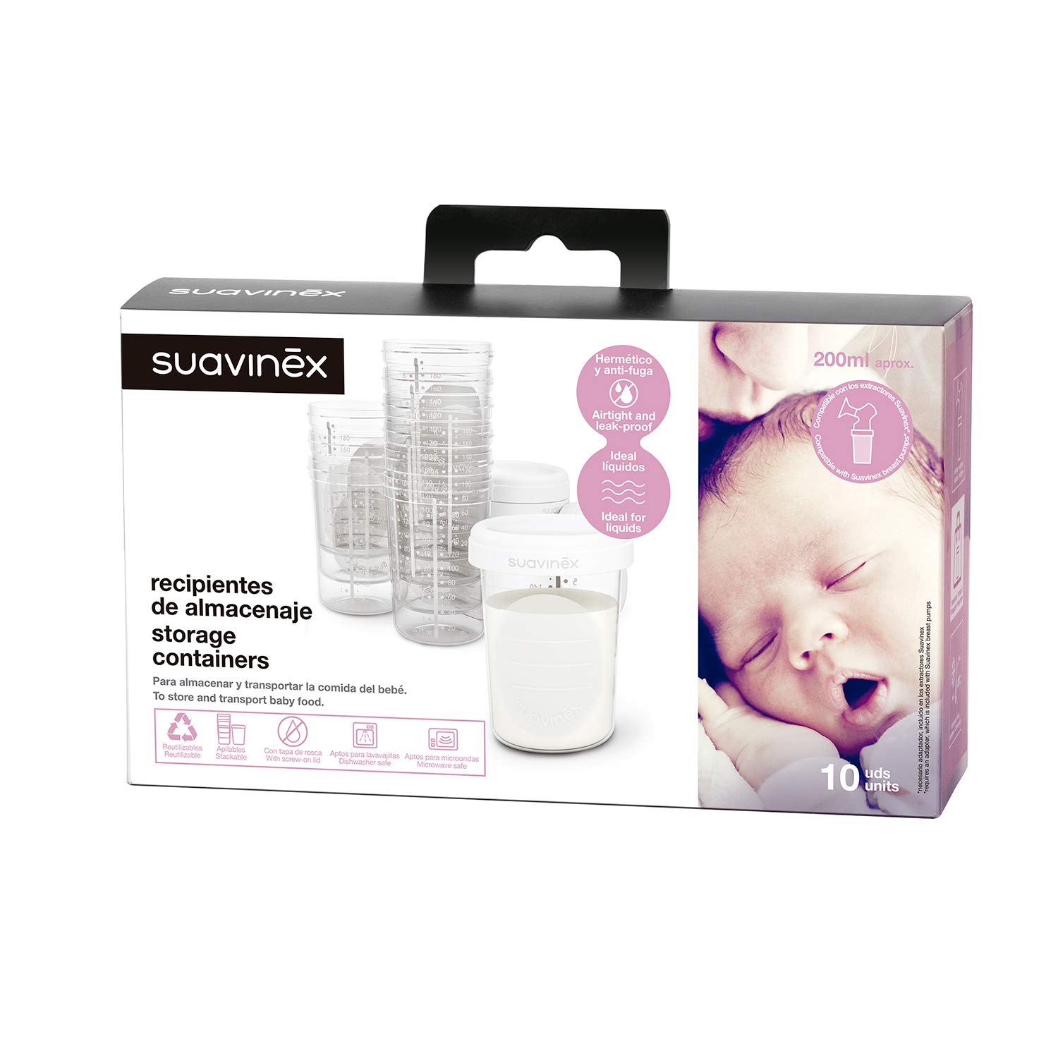 suavinex-tarritos-almacenaje-leche-materna-200-ml-pack-de-10-botes-herm-ticos-si image 5