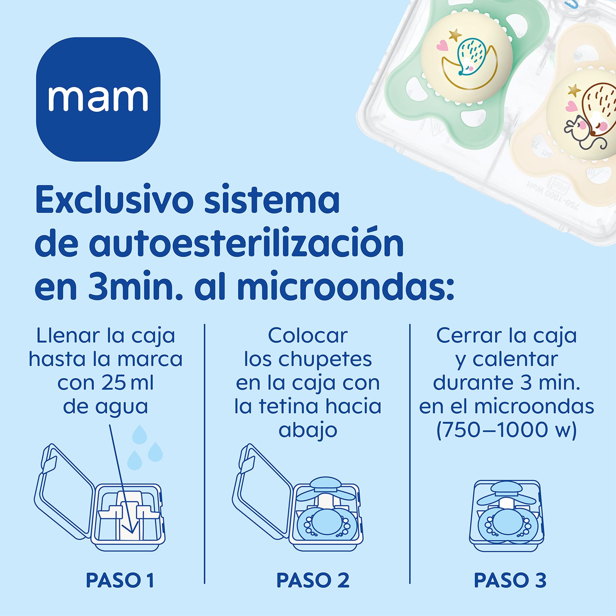 mam-chupete-original-noche-6-meses-azul-brillante-2-uds-tetina-skinsoft-silicone image 5