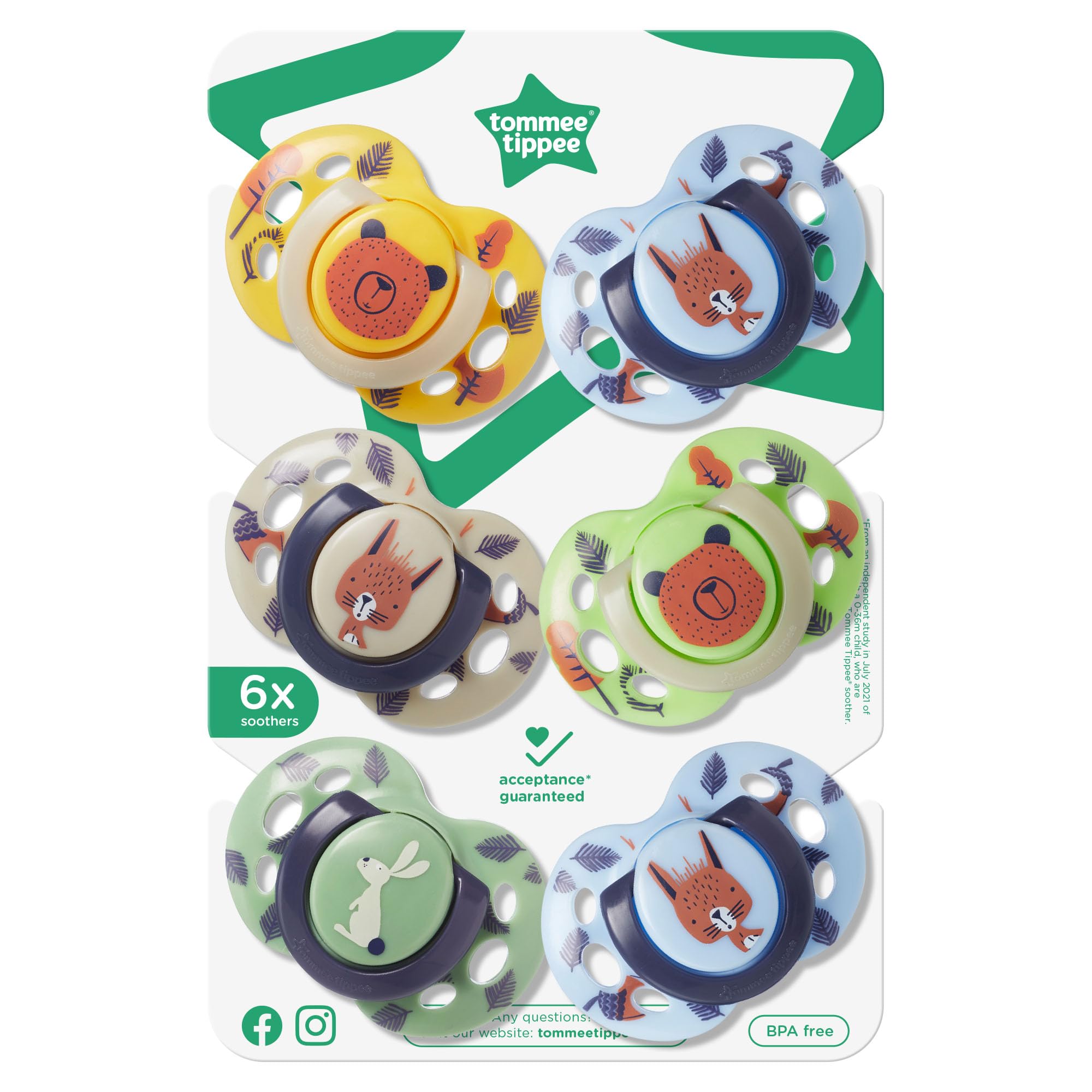 tommee-tippee-chupete-fun-chupetes-sim-tricos-de-silicona-sin-bpa-6-18-meses-pac image 2