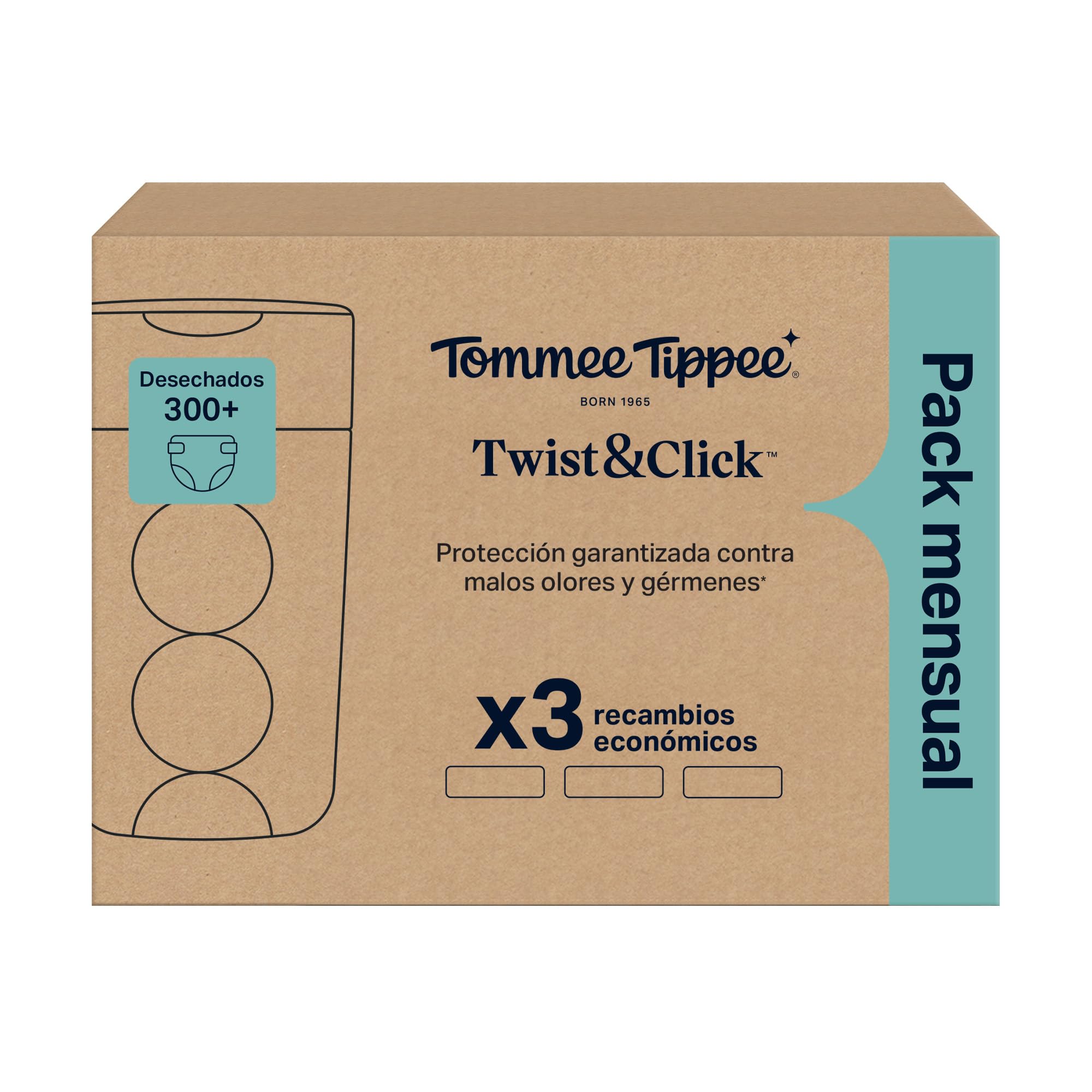 tommee-tippee-twist-click-recambios-para-contenedor-de-pa-ales-pack-de-3-l-minas image 2