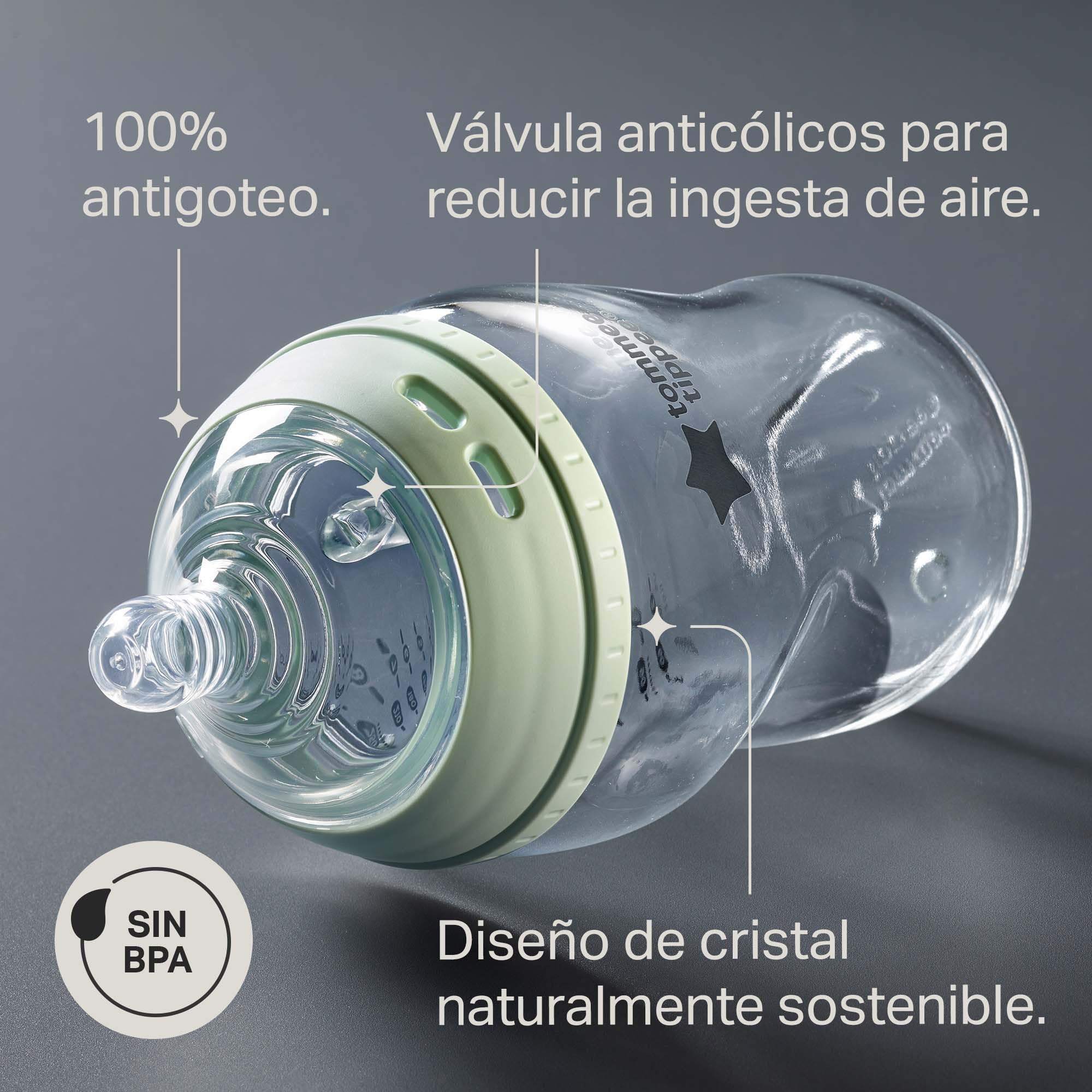 tommee-tippee-natural-start-biber-n-antic-licos-de-cristal-250-ml-tetina-anat-mi image 4