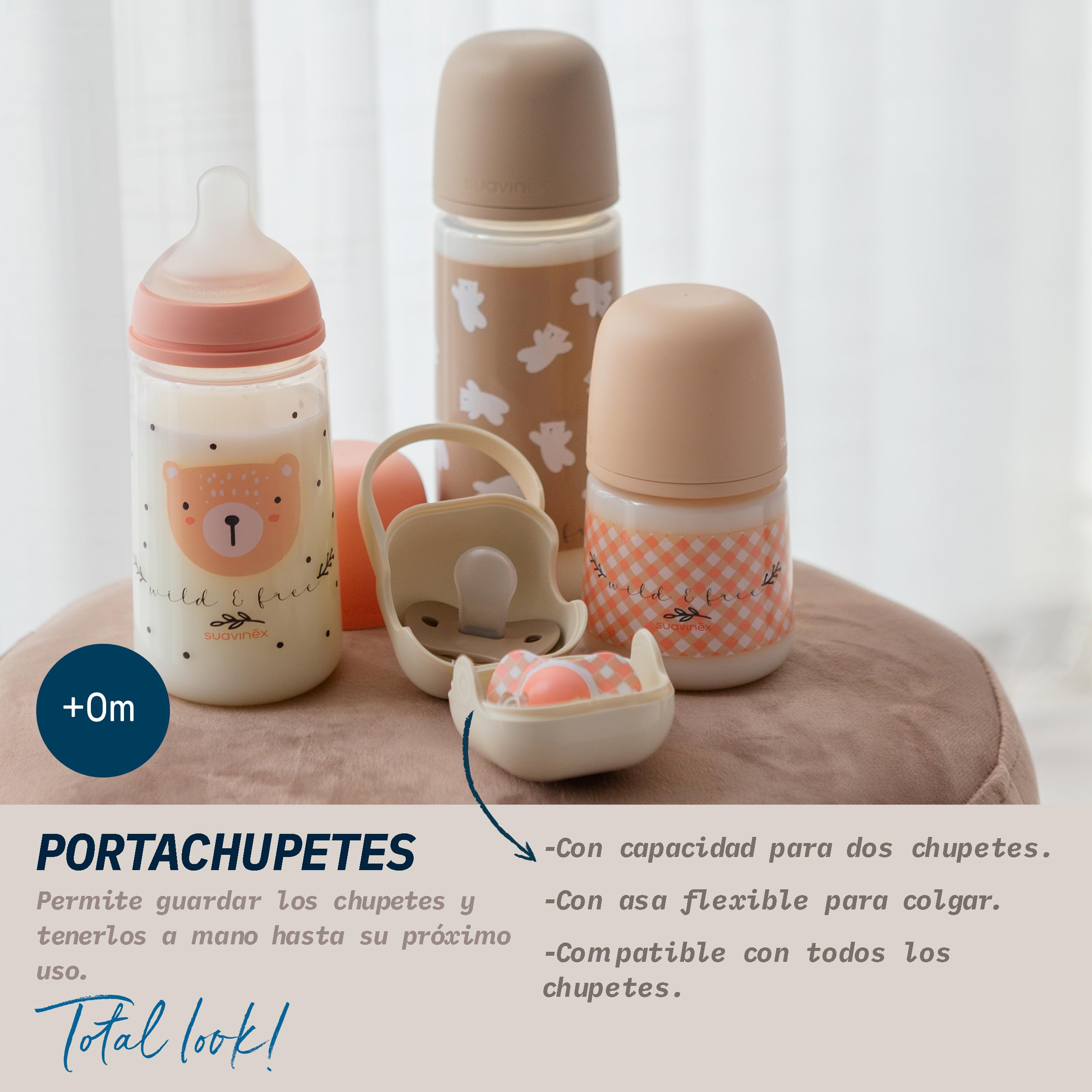 suavinex-portachupete-wild-free-rosa-caja-r-gida-para-2-chupetes-con-asa-flexibl image 2